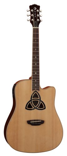 Luna Trinity Acoustic/Electric Guitar Dreadnought Cutaway - Natural On Sale