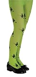 Girls Lime Glitter Witch Tights