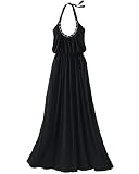 Chain trim halter dress