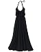 Chain trim halter dress