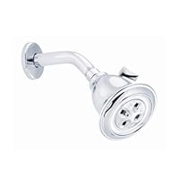 Alsons 660-C-PK Water Amplifying Shower Head with Flow Control Lever, Chrome