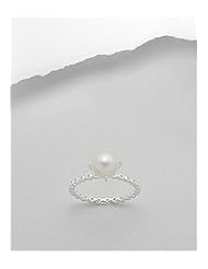 Fresh Water Pearls Ring In 92.5 Sterling Silver