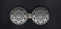 Beautiful Intricate Antique Silver Finish Cloak or Cape Clasp