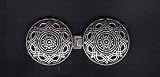 Beautiful Intricate Antique Silver Finish Cloak or Cape Clasp