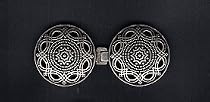 Beautiful Intricate Antique Silver Finish Cloak or Cape Clasp