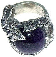 The Ring Mens Handmade Sterling Silver Jewelry with Gemstone, India (rng273)