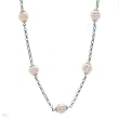 Necklace With Genuine 8-8.5mm Freshwater Pearls Made of 14K White Gold. Total item weight 11.2g