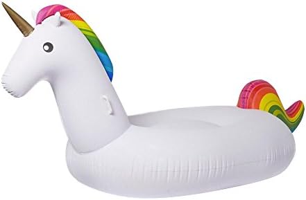 Coworkplus Giant Inflatable Unicorn Pool Float/ Large Outdoor Swimming Pool Floatie Lounge Toy for Adults &amp; Kids