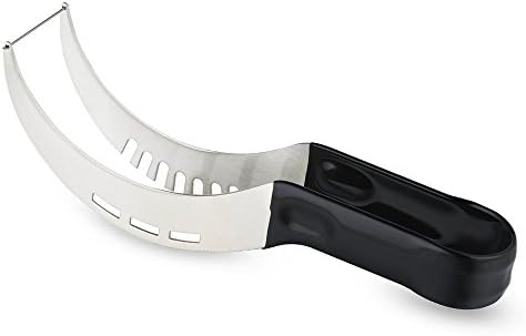 Stainless Steel Watermelon Slicer Corer Cutter &amp; Server melon knife fruit knives with Black Safety Handle in Home &amp; Kitchen (Black)