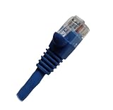 Blue Ethernet Network, Patch Cable, Molded Snagless Boot, 5 feet - Connects computer to network or router via the CAT5E RJ45 connection