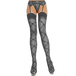 Leg Avenue Women's 2-Piece Lace Garter Belt Set with Matching Thong #8888