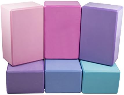 Yoga Blocks 2 Pack 9x6x4 Eco-Friendly EVA Foam - Premium Quality Perfect for Strength and Meditation Pose. Improve Flexibility and Equilibrium. Offers Protection - Keep Yourself Fit