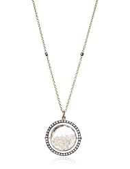Moritz Glik "Kaleidoscope" 18K Yellow Gold Floating White Diamond Orbit Pendant Necklace