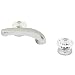 Price Pfister J194-BC Brushed Chrome 100 Double Handle Roman Tub Faucet with Acrylic Knob Handles from the 100 Series J194-BC