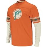 Miami Dolphins Reebok Vintage Long Sleeve Jersey Thermal T-shirt - L