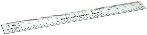 PLASTIC RULER WHITE 6 IN & MM