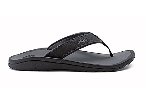 OluKai 'Ohana Sandal - Men's Black/Dark Shadow 12