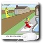 Rich Diesslins Funny General Cartoons - Why Giraffes Make Bad Neighbors - No Privacy - Mouse Pads