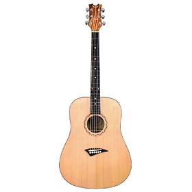 Dean Tradition Solid-Top Acoustic Guitar with Zebra Wood Back and Sides