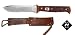 Kissing Crane Knives 0677BR Medium Hunter Fixed Blade Knife with Autumn Bone Handles & Brass Guard