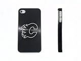Black Apple iPhone 4 4S 4G Aluminum back hard case cover CALGARY FLAMES