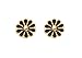 SPINNING Jewelry Ohrstecker 333 Gold 8 KT "BLOSSOM" Schwarz 310807