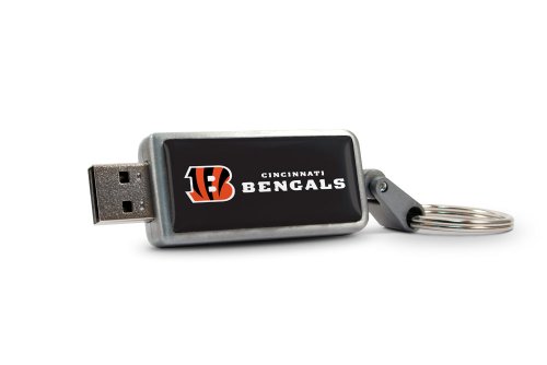Centon Cincinnati Bengals Edition NFL DataStick Keychain V2 4 GB USB 2.0 Flash Drive