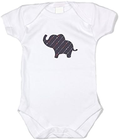 Funny Baby Onesie "Elephant - Arrow Pattern" (Blue) Infant Bodysuit (6-9 months)