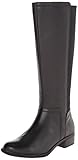 Hush Puppies Women's Lindy Chamber Riding Boot, Black/Black Waterproof Leather, 8.5 M US