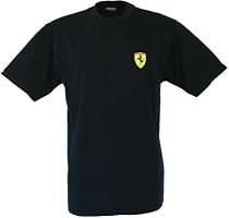Black Ferrari T-Shirt - Small Ferrari Shield