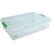 Underbed Plastic Storage Container - Set of Two (Clear) (6.25"H x 18"W x 28"D)
