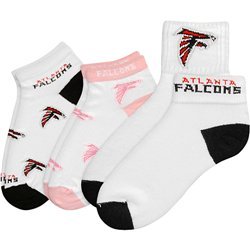 Buy For Bare Feet Atlanta Falcons Ladies Socks- 3 Pack - Atlanta Falcons Medium