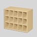 Shoe Cubbie Organizer - 15-pair - Maple