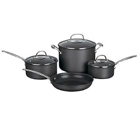 Cuisinart Chef Classic Nonstick harteloxiert 7-teiliges Kochtopf-Set - 66-7 - * ** IMPORTATION BRITANNIQUE ***
