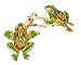 Gold plated frog cufflinks with enamel highlighting with presentation box. Made in the U.S.A