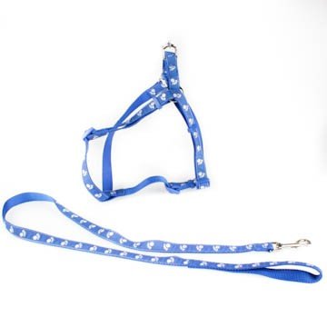 Hundegeschirr Hundeleine Hunde Geschirr Leine 824-20 / 822-20 blau SET