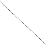 Sterling Silver Diamond Cut 1.2mm Shotbead 16in Necklace