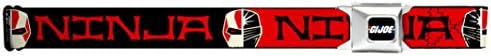 GI JOE Seatbelt Belt Ninja Face Black/Red/White