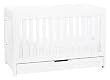 Babyletto Mercer 3-in-1 Convertible Crib with Toddler Rail, White