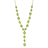 Jewel Tone Channels Olivine Hues Y Style Necklace
