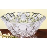 11d Glass Fleur De Lis Salad Serving Bowl by Jaf Gifts