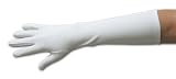 8-Button Diamond White, CottonLovers Matte Finish Gloves, cuff extends 8" above the wrist bone, below the elbow.