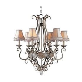 By Maxim Lighting-Florence Collection Silver Mist Finish Florence 3+6 Lt Chan... by Maxim Lighting