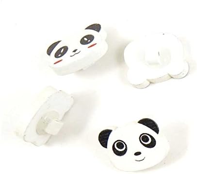5 Pieces Sewing Buttons 1220 Mixed Panda Head Wood Crafts Flatback Accessories Fasteners Clothing Sew On