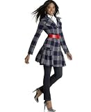 Baby Phat Plaid Trench Coat with Flared Hem