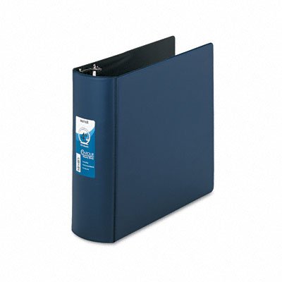 Samsill 17492 Heavy-Duty Locking Round Ring Binder For 11 X 8-1/2 Sheets, 4 Cap., Dark Blue