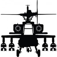 Apache helicopter - wall decal - selected color: Black - Want different color ? Choose from 24 colors in 'Color Name' dropbox below