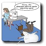 Rich Diesslins Funny General - Editorial Cartoons - Eye Doctor - Glaucoma Test - Mouse Pads
