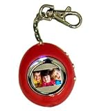 1.1 Inch Red Oval Shaped Digital Photo Frame Keychain
