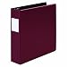 Wilson Jones Heavy Duty No-Gap Round Ring Binder, 2 Inch Capacity, Letter Size, Dark Red (W364-44NCPP)